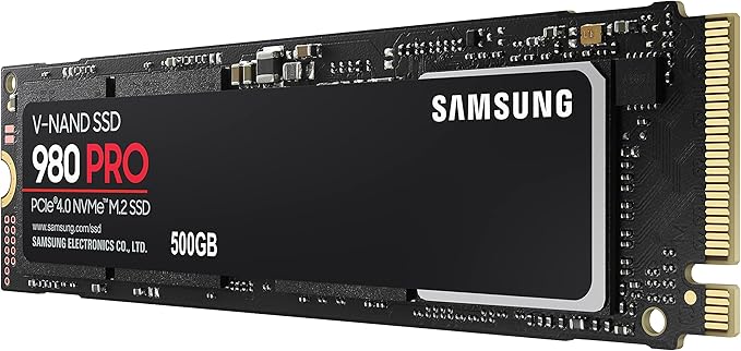 Samsung 980 NVMe M.2 Solid State Drive SSD 500GB, Black -MZ-V8V500BW