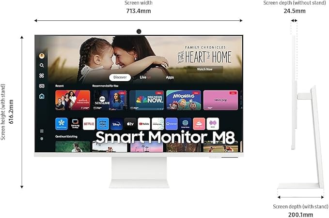 Samsung Samsung32-M80D Smart Monitor, 32 Inch 4K 