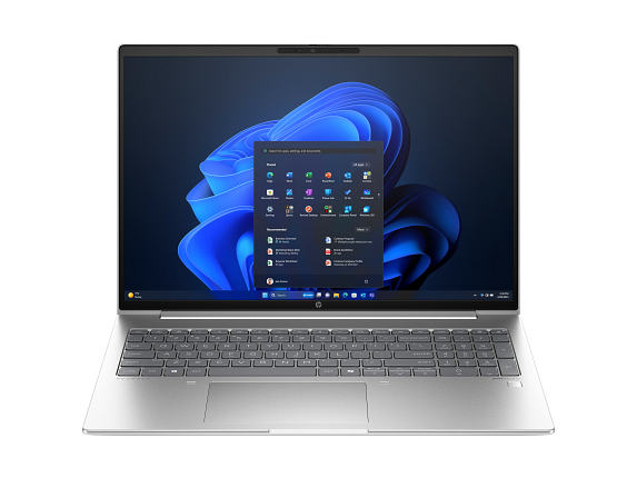 HP ProBook 460 G11 16 inch NaturalSilver WWAN T IRcam FPR CoreSet Win11 WhiteBG FrontOpen