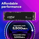 Crucial P3 500GB PCIe M.2 2280 SSD