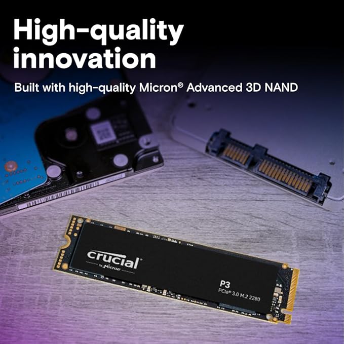 Crucial P3 500GB PCIe M.2 2280 SSD