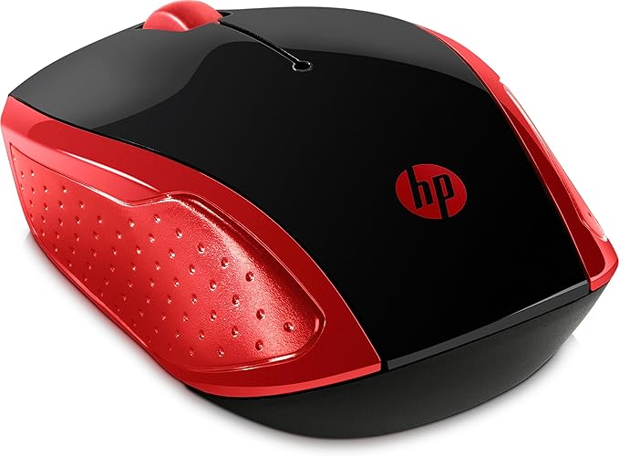 HP Wireless Mouse 200 (Red) – Model 2HU82AA – Ergonomic 2.4GHz Optical Mouse with USB Nano Receiver