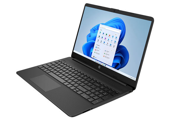 21C1 HP 15.6 inch Laptop PC DF JetBlack FrontLeft