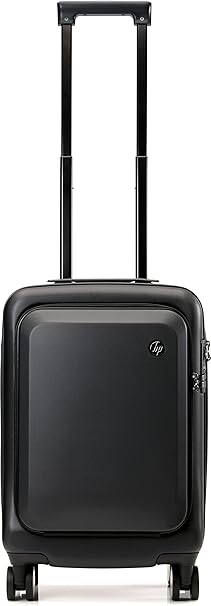 HP Hard Case All-in-One Carry-On Wheeled 42L Cabin Luggage – Black (7ZE80AA) – Trolley with 15.6" Laptop Compartment, TSA Lock, and Durable Shell Design