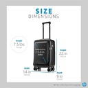 HP Hard Case All-in-One Carry-On Wheeled 42L Cabin Luggage – Black (7ZE80AA) – Trolley with 15.6" Laptop Compartment, TSA Lock, and Durable Shell Design