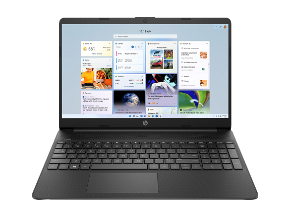 21C1 HP 15.6 inch Laptop PC DF JetBlack T HDcam nonODD nonFPR Win11 CoreSet Front