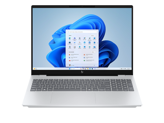 25C1 OmniBook 7 16 Glacier Silver B2 NT IR Cam nonFPR Win 11 Productivity Core Set Front WhiteBG