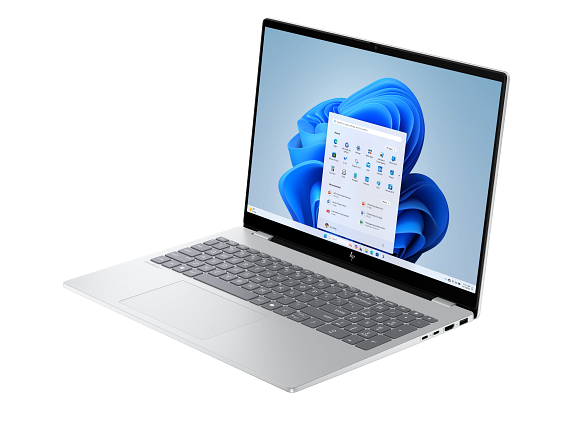 25C1 OmniBook 7 16 Glacier Silver B1 T IR Cam nonFPR Win 11 Productivity Core Set FrontLeft WhiteBG