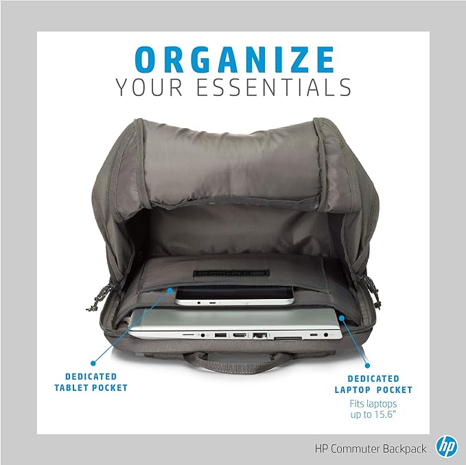 HP Commuter Laptop Backpack 15.6" 5EE94AA - Grey