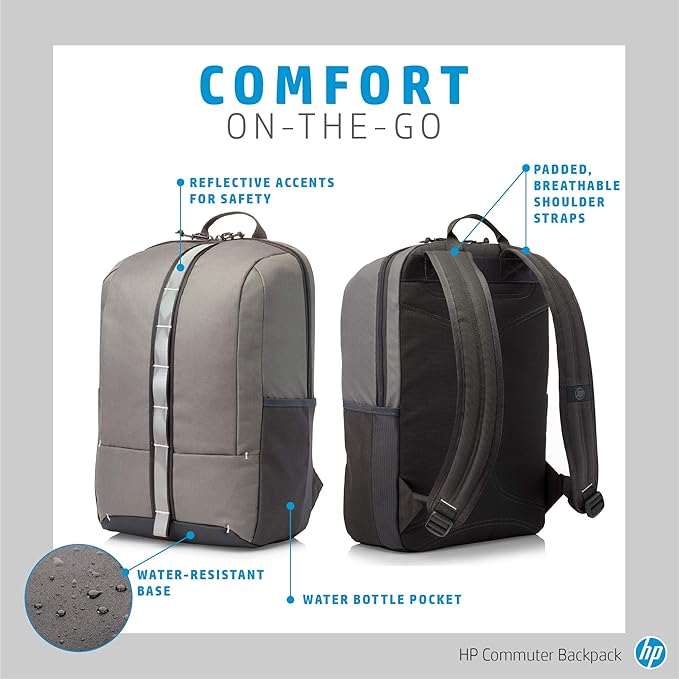 HP Commuter Laptop Backpack 15.6" 5EE94AA - Grey
