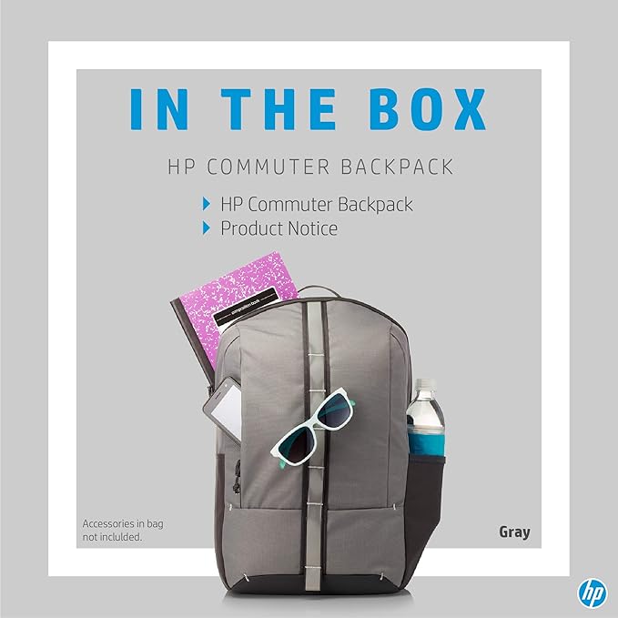 HP Commuter Laptop Backpack 15.6" 5EE94AA - Grey