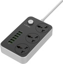 Ldnio Extension Sockets 3 Way 6USB 2M 2500W 10A 
