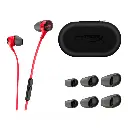HyperX Cloud Earbuds II: Wired, 20Hz-20kHz frequency, 105dBSPL, omni-directional mic, compatible with PC, mobile, Nintendo Switch, includes hard case and 1.31yd cable