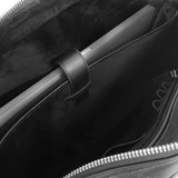 Zento Bermuda Black Vegan Leather Bag – Unisex Stylish Handheld & Shoulder Tote for Daily and Travel Use