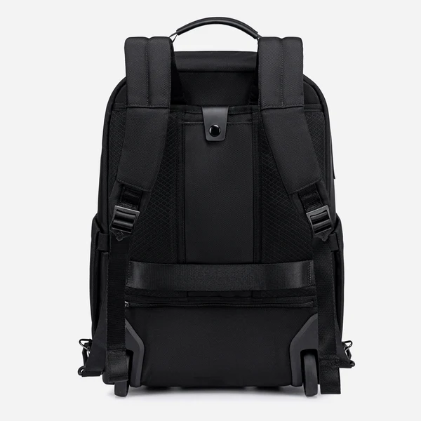 Arctic Hunter LG00656 Rolling Laptop Backpack – Wheeled Business Travel Laptop Trolley Backpack – Durable Carry-on Laptop Bag – Black