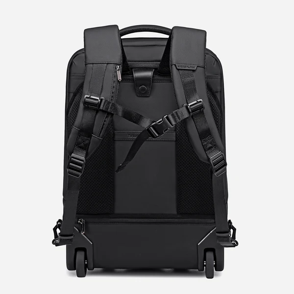 Arctic Hunter LG00861 Rolling Laptop Backpack – Wheeled Business Travel Laptop Trolley Bag – Durable Carry-on Laptop Backpack – Black