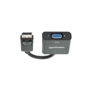 Manhattan 394772 Display Port to VGA Female Converter with 3.5mm audio - Black