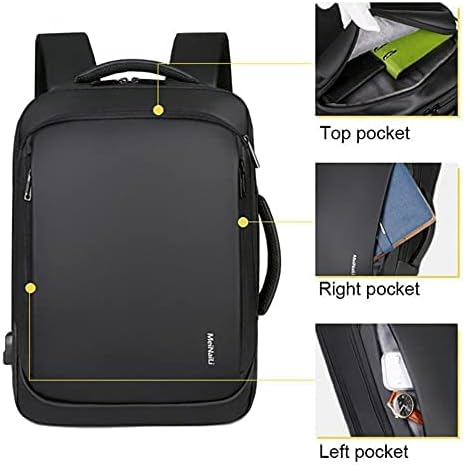 Meinaili 1901 Business Anti Thief Travel Laptop Backpacks with USB - Black.