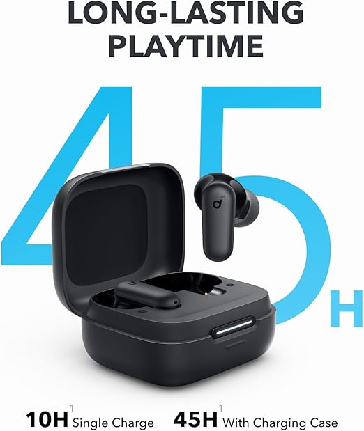 Anker Soundcore R50i NC True Wireless Earbuds (5030145) – Bluetooth Noise Cancelling Earphones with Deep Bass, AI-Enhanced Calls, 45H Playtime, and IPX5 Water Resistance – Black