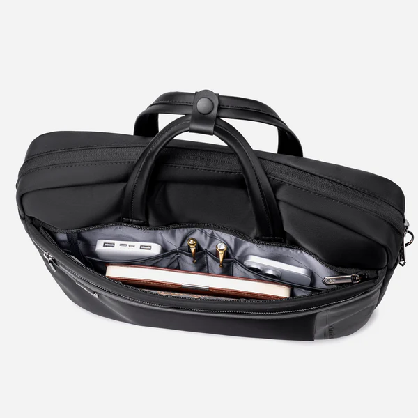 Arctic Hunter GW00022 Laptop Crossbody Bag – Waterproof Shoulder Messenger Bag with USB Charging Port and Multi-Compartment Design – Black/Blue