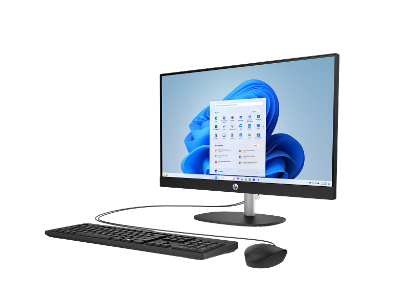 HP 24" All-in-One AI Desktop PC – Intel® Core™ Ultra 5 225U Processor (Arrow Lake) – 8GB DDR5 RAM – 512GB SSD – 23.8" Full HD IPS Non-Touch Display – Intel Graphics – FreeDOS – HP Business AIO