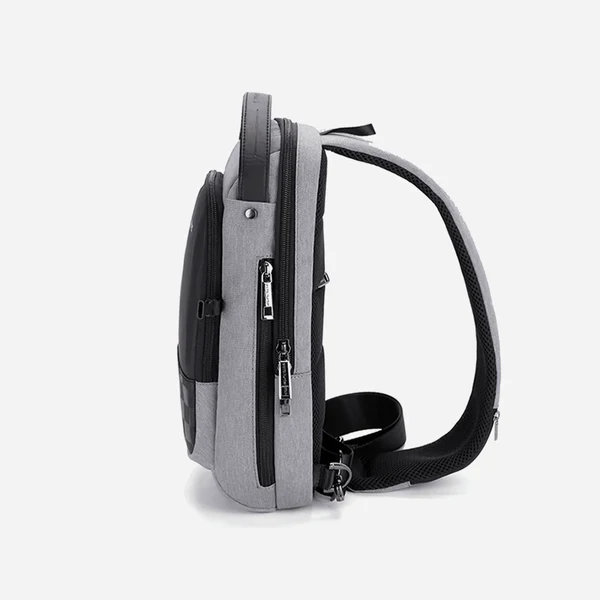 Arctic Hunter XB00105 Men’s Chest Crossbody Sling Bag – Waterproof Shoulder Bag with USB Charging Port, Anti-Theft Design, and Adjustable Strap – Black
