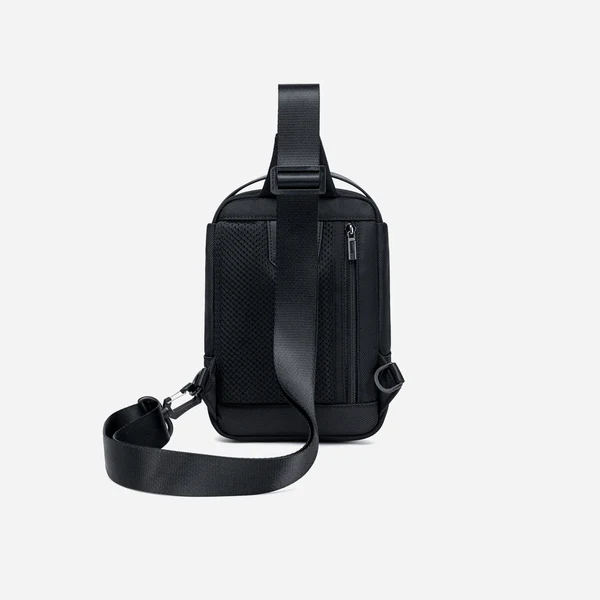 Arctic Hunter XB00693 TMS Chest Sling Bag – Waterproof Anti-Theft Crossbody Travel Bag with USB Charging Port – Black (XB00693-BLK)