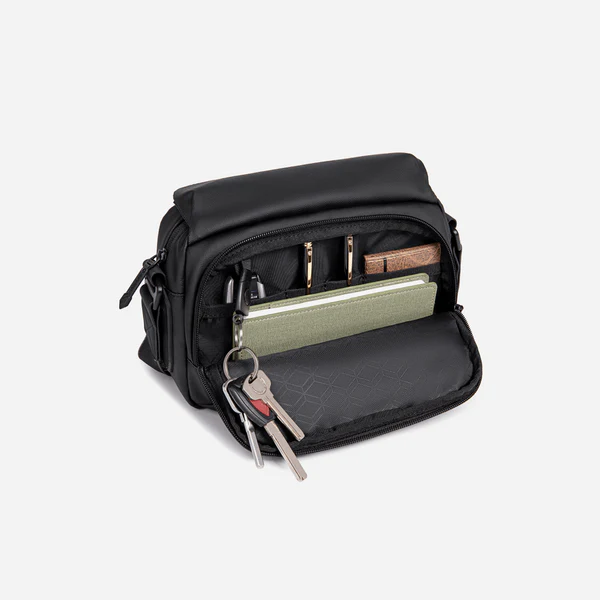 Arctic Hunter YB00518 Tablet Crossbody Bag – 7.9" Casual Water-Resistant Shoulder Bag with Adjustable Strap and Multi-Pocket Design – Black