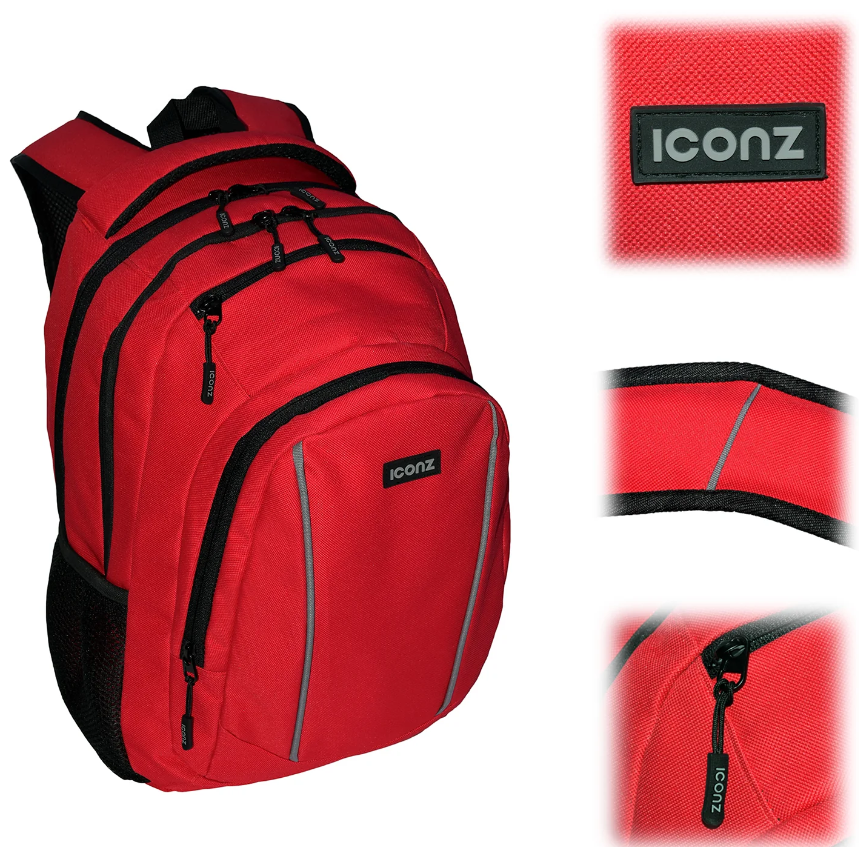 ICONZ CHICAGO BACKPACK 15.6 RED 4046.