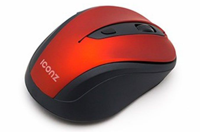 ICONZ Wireless Ergonomic Silent Mouse RED 