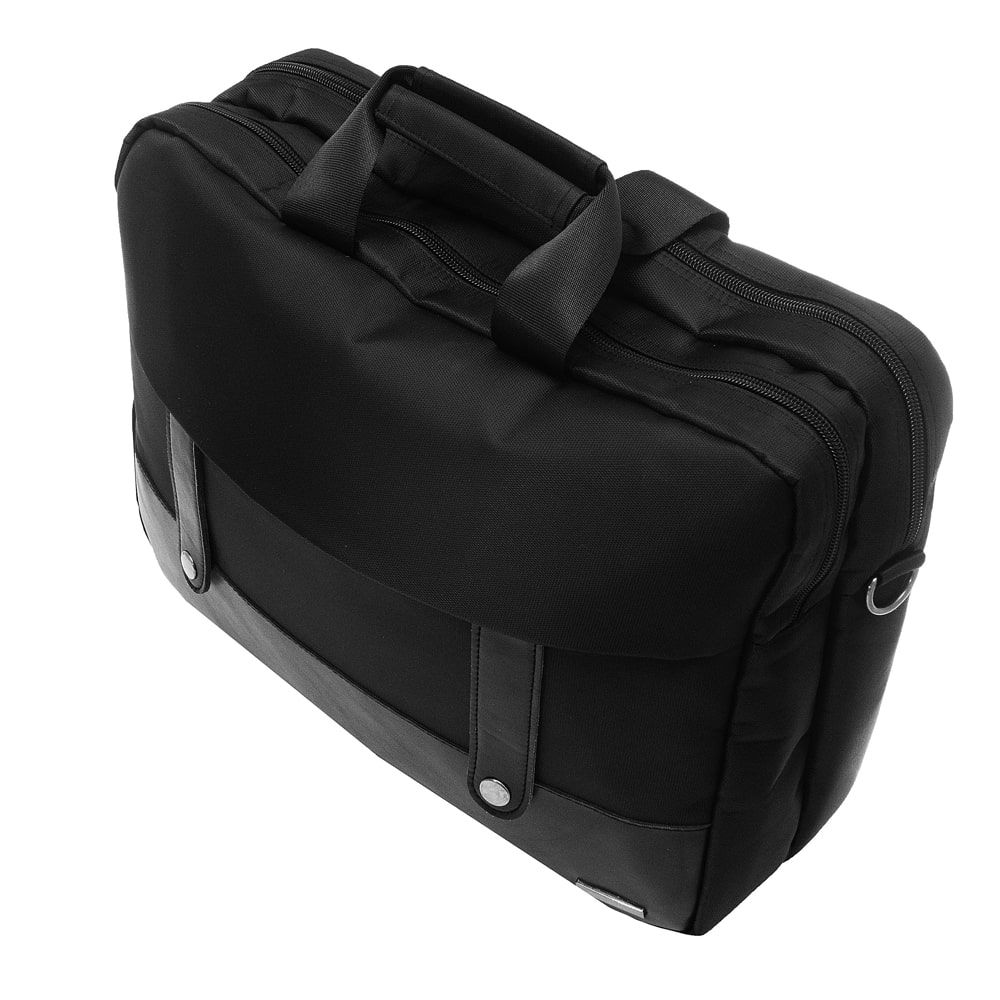 L'AVVENTO (BG733) Office Double Laptop Shoulder Bag - Up to 15.6" - Black
