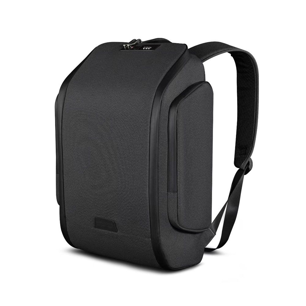 L'avvento Business Laptop Anti-theft Backpack Foldable Design, Polyester + microfiber leather, 46*33*16 cm, 18L,