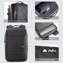 L'avvento Laptop Backpack Fits Up To 15.6”,  USB Out, Made By Polyester Fiber, Black
