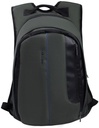 L'avvento Laptop Backpack, Made by High Quality Polyester Foamed Material with L’avvento Zipper Puller fits up to 15.6", Grey with Blue Line