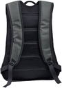 L'avvento Laptop Backpack, Made by High Quality Polyester Foamed Material with L’avvento Zipper Puller fits up to 15.6", Grey with Blue Line