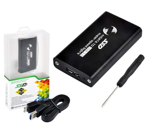 Mini external usb msata ssd harddisk.