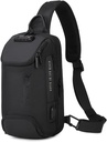 RAHALA Sling Bag for Men with Lock & USB Port – Water-Resistant Crossbody Bag Anti-Theft Travel Shoulder Bag