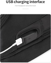 RAHALA Sling Bag for Men with Lock & USB Port – Water-Resistant Crossbody Bag Anti-Theft Travel Shoulder Bag