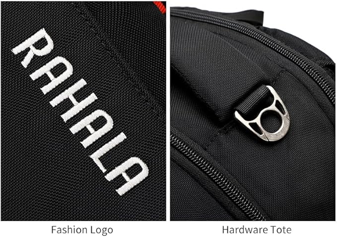RAHALA-BR00740 15.6-Inch Laptop Business Travel Backpack Bag With USB Charging- Black