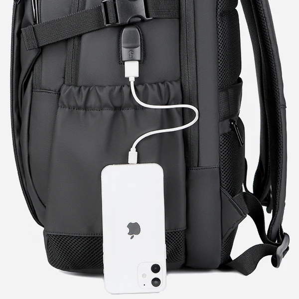 RAHALA-Rahala 2204-Black Laptop Backpack 17 Inch With iPad Pocket .