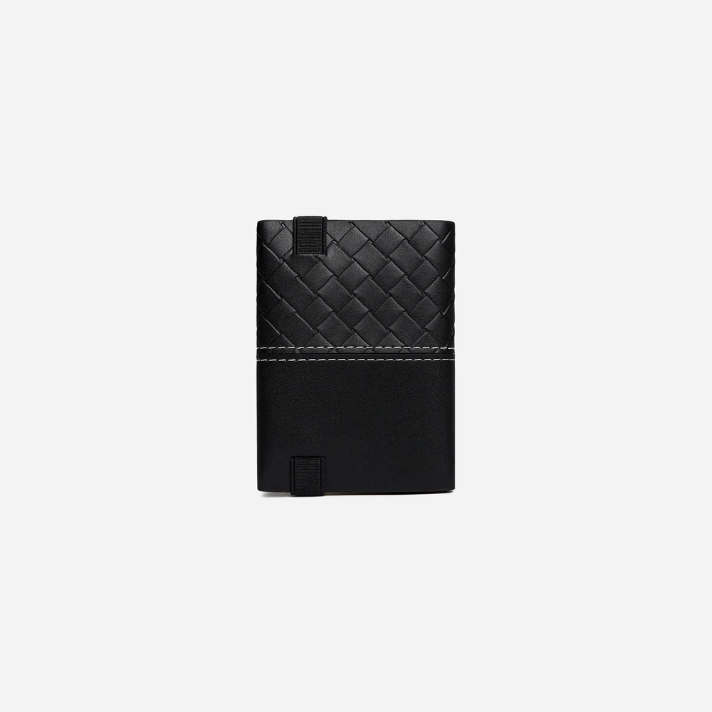 Rahala RA102 Men's Woven Leather Trifold Wallet 