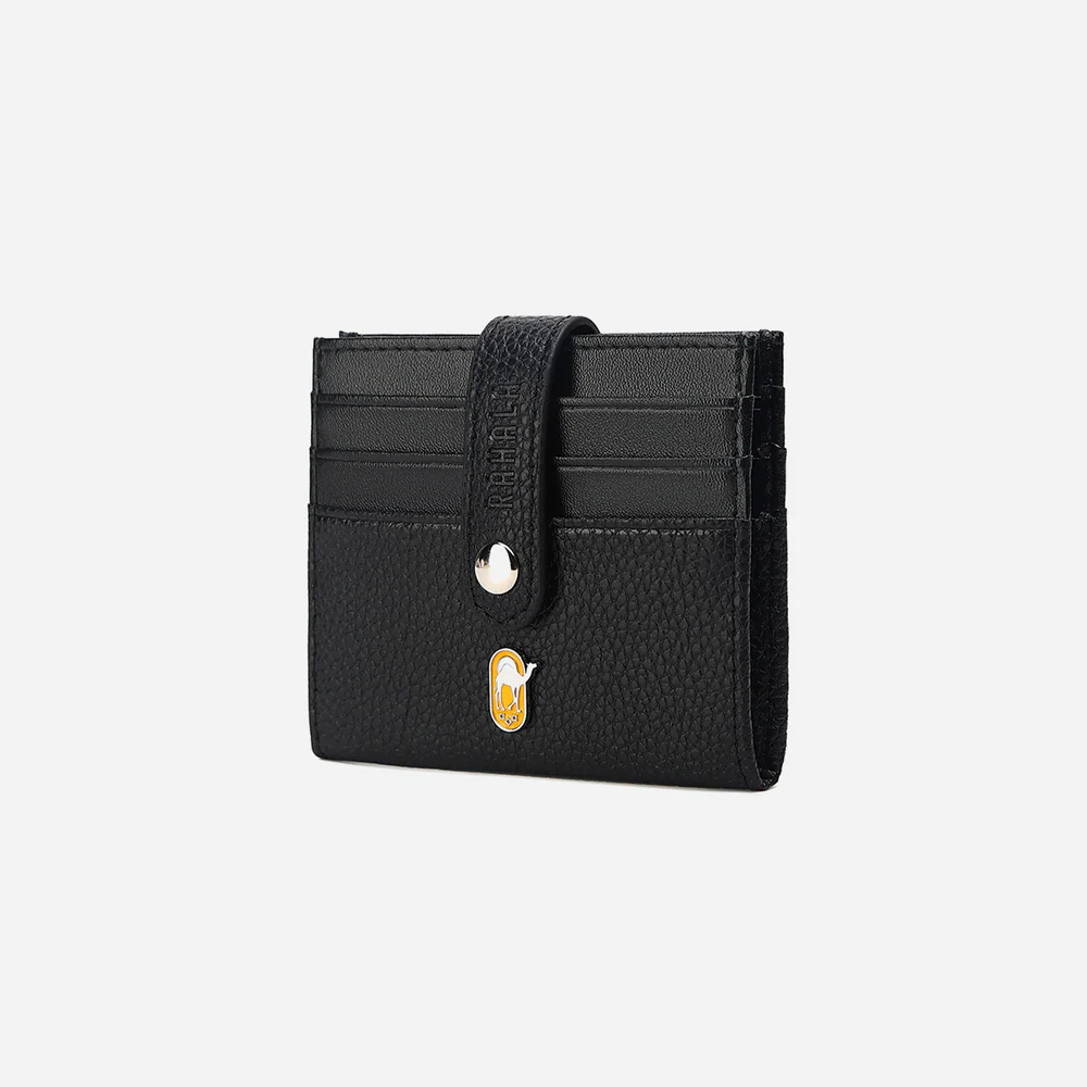 Rahala RA107 Men's 4-sided Bifold Leather Cardholder (Black)