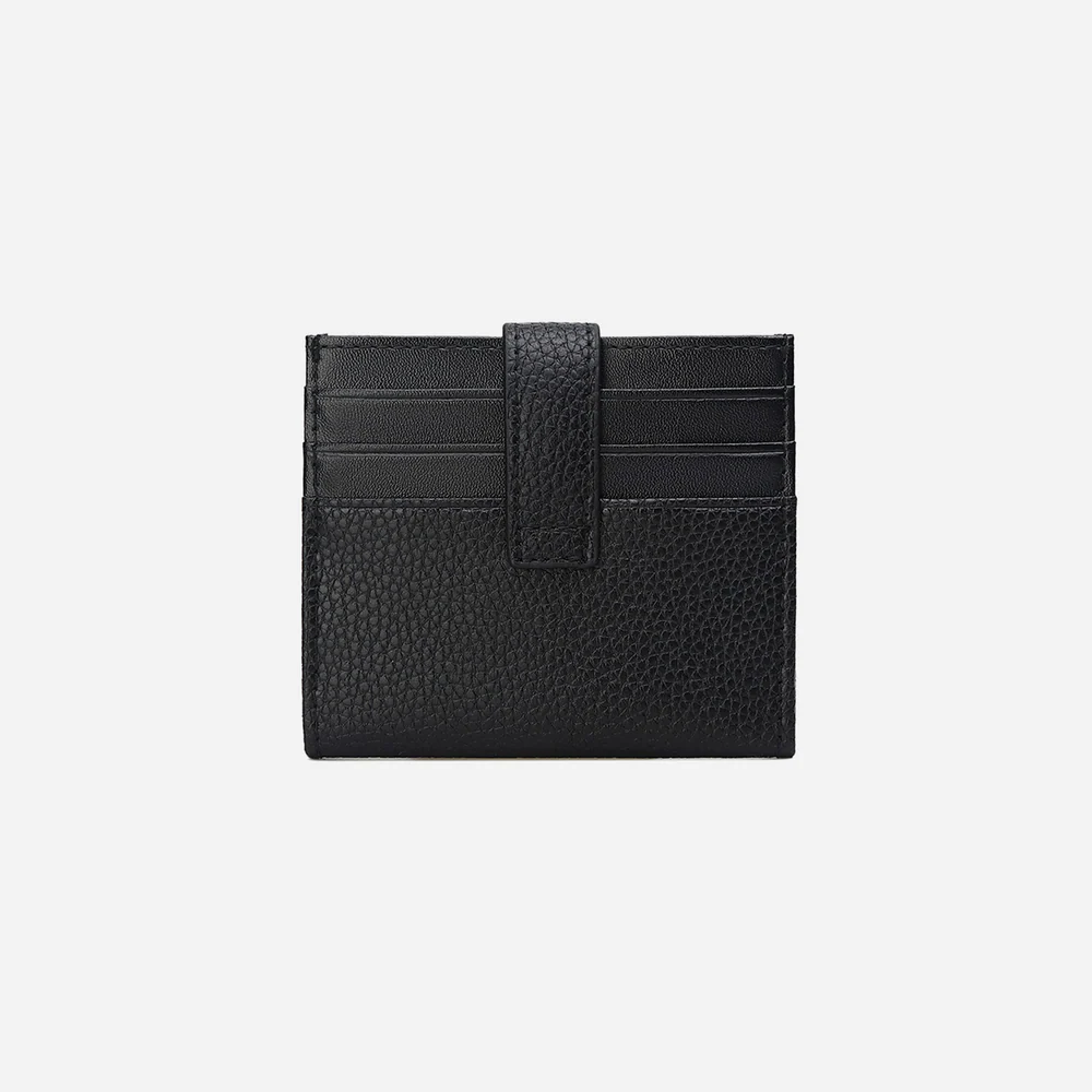Rahala RA107 Men's 4-sided Bifold Leather Cardholder (Black)
