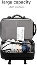 Rahala- RA1904-Black Casual Laptop Travel Bag, Waterproof Backpack with USB Charging Port for Men an