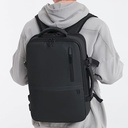 Rahala- RA1904-Black Casual Laptop Travel Bag, Waterproof Backpack with USB Charging Port for Men an