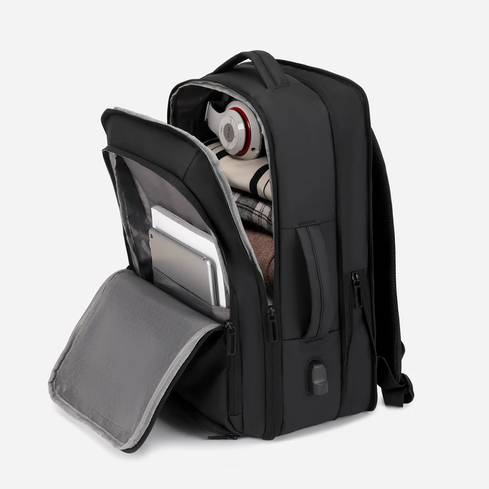 Rahala- RAL5306-Black bags for men backpack for men bags for school laptop backpack - Expandable - W