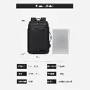 Rahala- RAL5306-Black bags for men backpack for men bags for school laptop backpack - Expandable - W