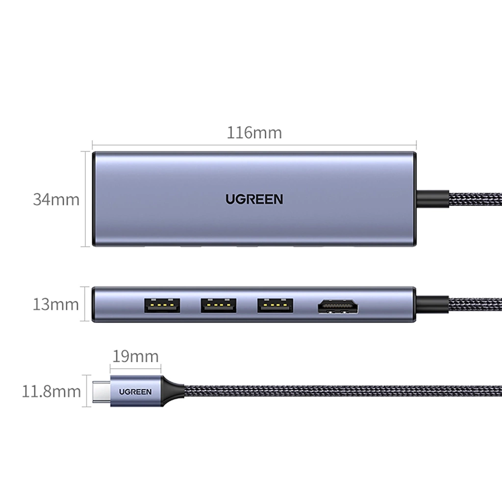 UGREEN  20956A CM511 USB-C Multifunction Adapter