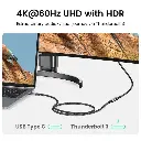 UGREEN  30205   USB-C Male to USB-C Female Gen Alu Case Braided Extension Cable 1m (Dark gray)