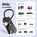 UGREEN 20254 CR110  USB 2.0 10/100Mbps  Ethernet Adapter (Black)